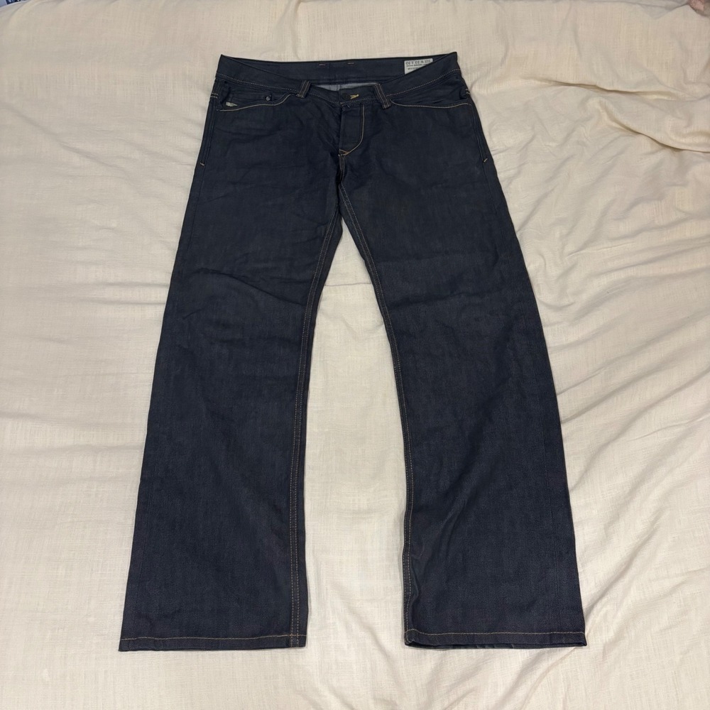 Diesel Viker Regular Straight Jeans Mens 33x31.5 Dark Indigo Wash Denim